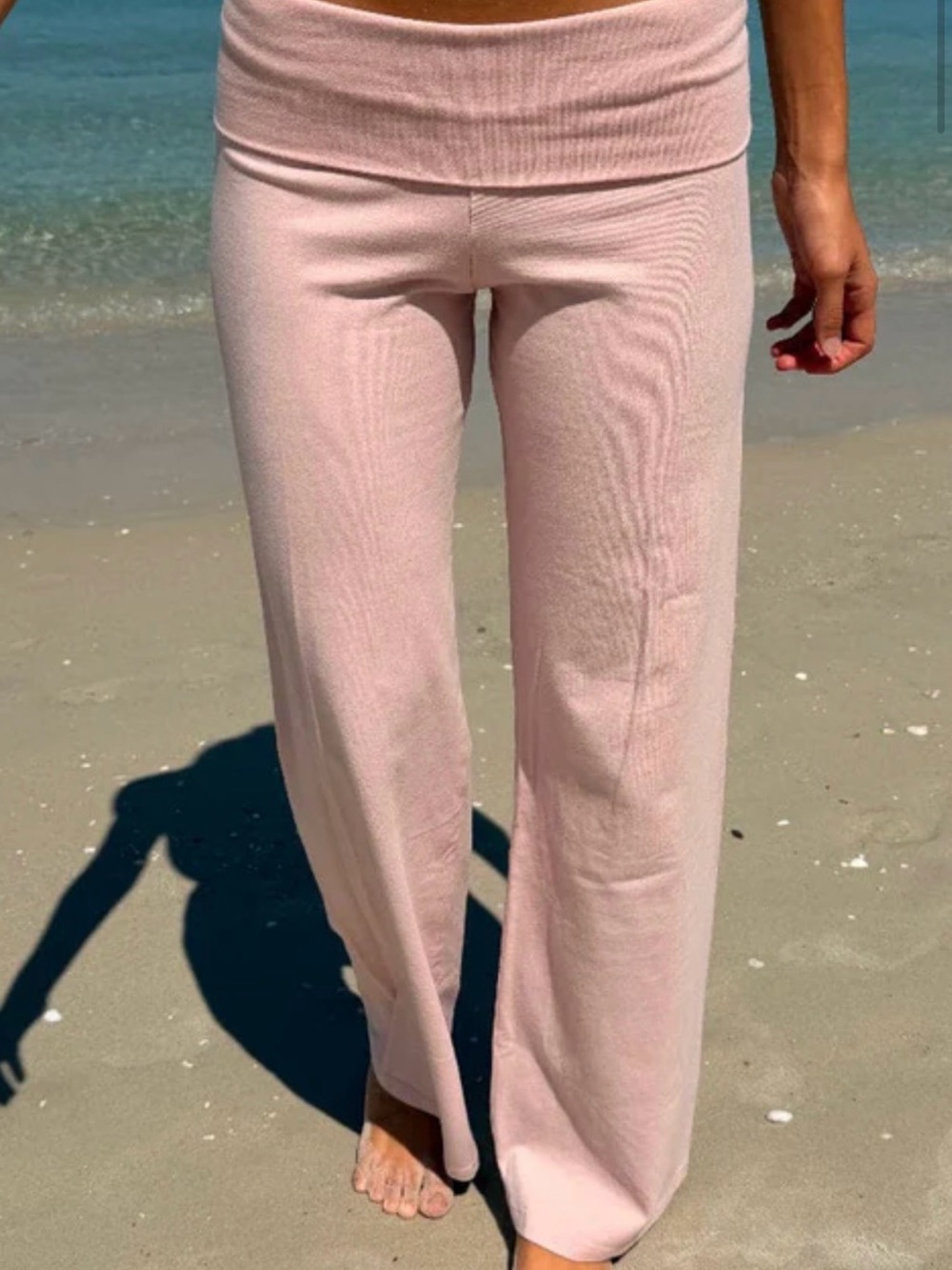 Brandy Melville Priscilla Pants - light beige color